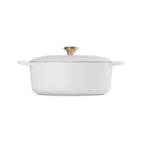 Le Creuset gietijzeren ovale braadpan - 31 cm / 6.3 liter - wit