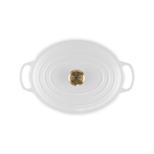 Le Creuset gietijzeren ovale braadpan - 31 cm / 6.3 liter - wit