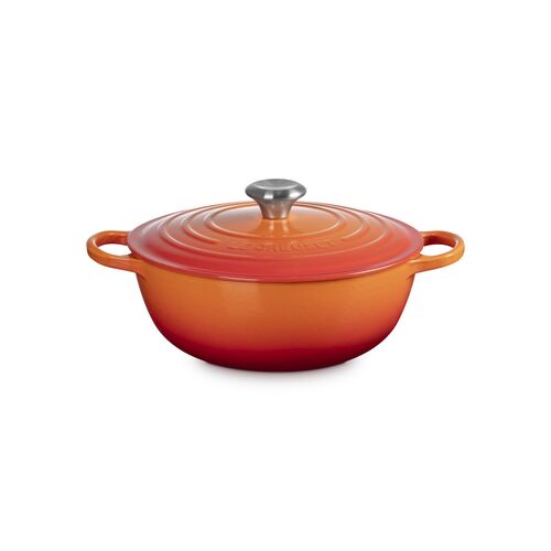 Le Creuset gietijzeren marmite - 26 cm / 4.1 liter - oranjerood
