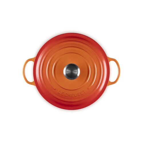 Le Creuset gietijzeren marmite - 26 cm / 4.1 liter - oranjerood