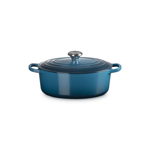 Le Creuset gietijzeren ovale braadpan - 27 cm / 4.1 liter - deep teal