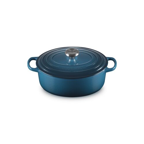 Le Creuset gietijzeren ovale braadpan - 27 cm / 4.1 liter - deep teal