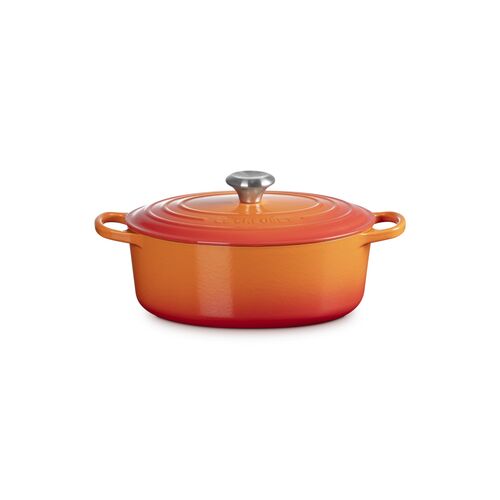 Le Creuset gietijzeren ovale braadpan - 27 cm / 4.1 liter - oranjerood