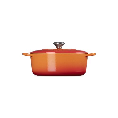 Le Creuset gietijzeren ovale braadpan - 27 cm / 4.1 liter - oranjerood