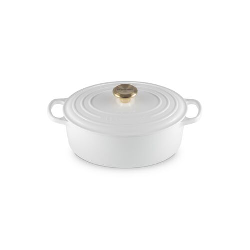 Le Creuset gietijzeren ovale braadpan - 27 cm / 4.1 liter - wit