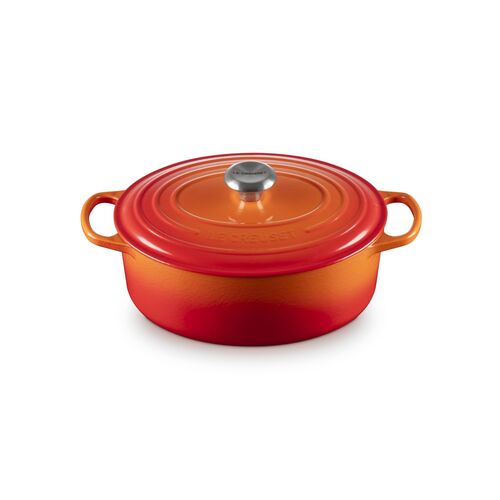 Le Creuset gietijzeren ovale braadpan - 29 cm / 4.7 liter - oranjerood