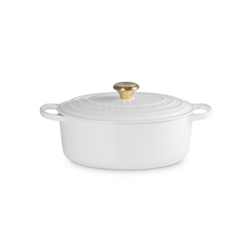 Le Creuset gietijzeren ovale braadpan - 29 cm / 4.7 liter - wit