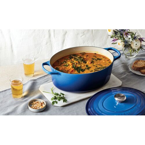 Le Creuset gietijzeren ovale braadpan 33 cm / 7.5 liter - azure