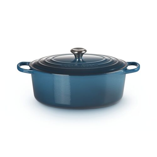 e Creuset gietijzeren ovale braadpan - 33 cm / 7.5 liter - deep teal