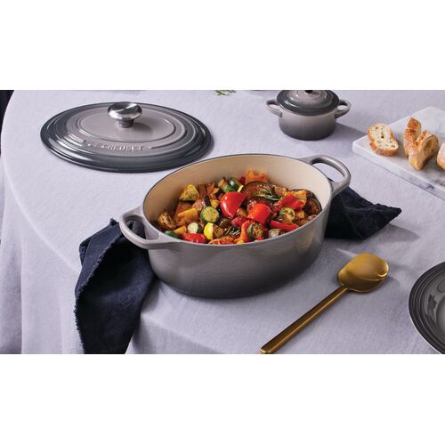 Le Creuset gietijzeren ovale braadpan - 33 cm / 7.5 liter - flint