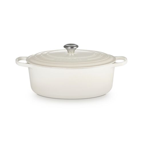 Le Creuset gietijzeren ovale braadpan - 33 cm / 7.5 liter - meringue