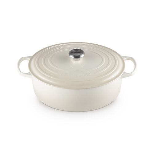 Le Creuset gietijzeren ovale braadpan - 33 cm / 7.5 liter - meringue