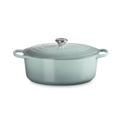 Le Creuset gietijzeren ovale braadpan - 33 cm / 7.5 liter - sea salt